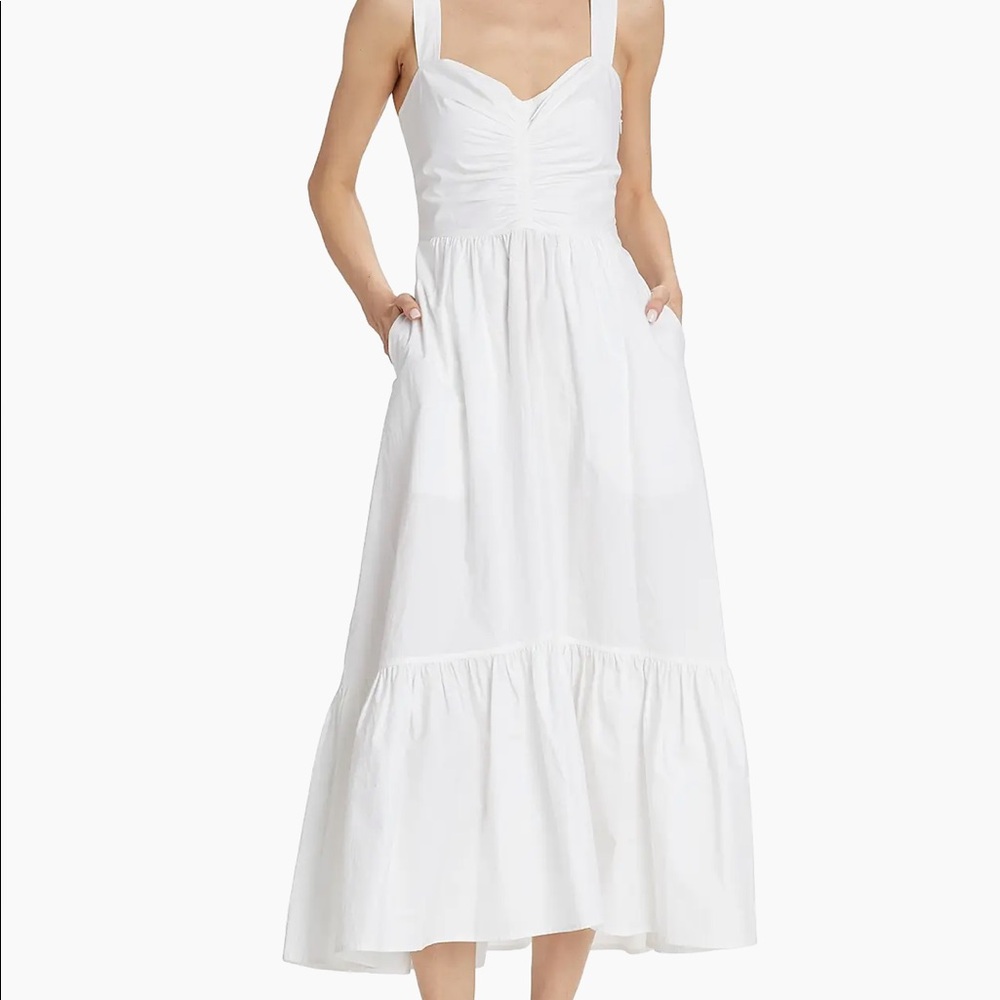 A.L.C Lilah Cotton Midi Dress - White